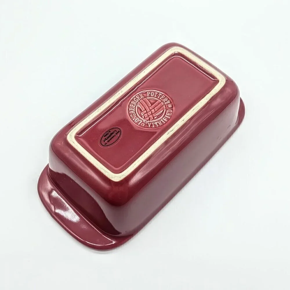 Longaberger Paprika Woven Traditions Ceramic Mini Loaf Pan